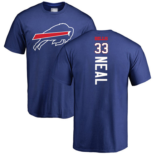 Men NFL Buffalo Bills #33 Siran Neal Royal Blue Backer T Shirt